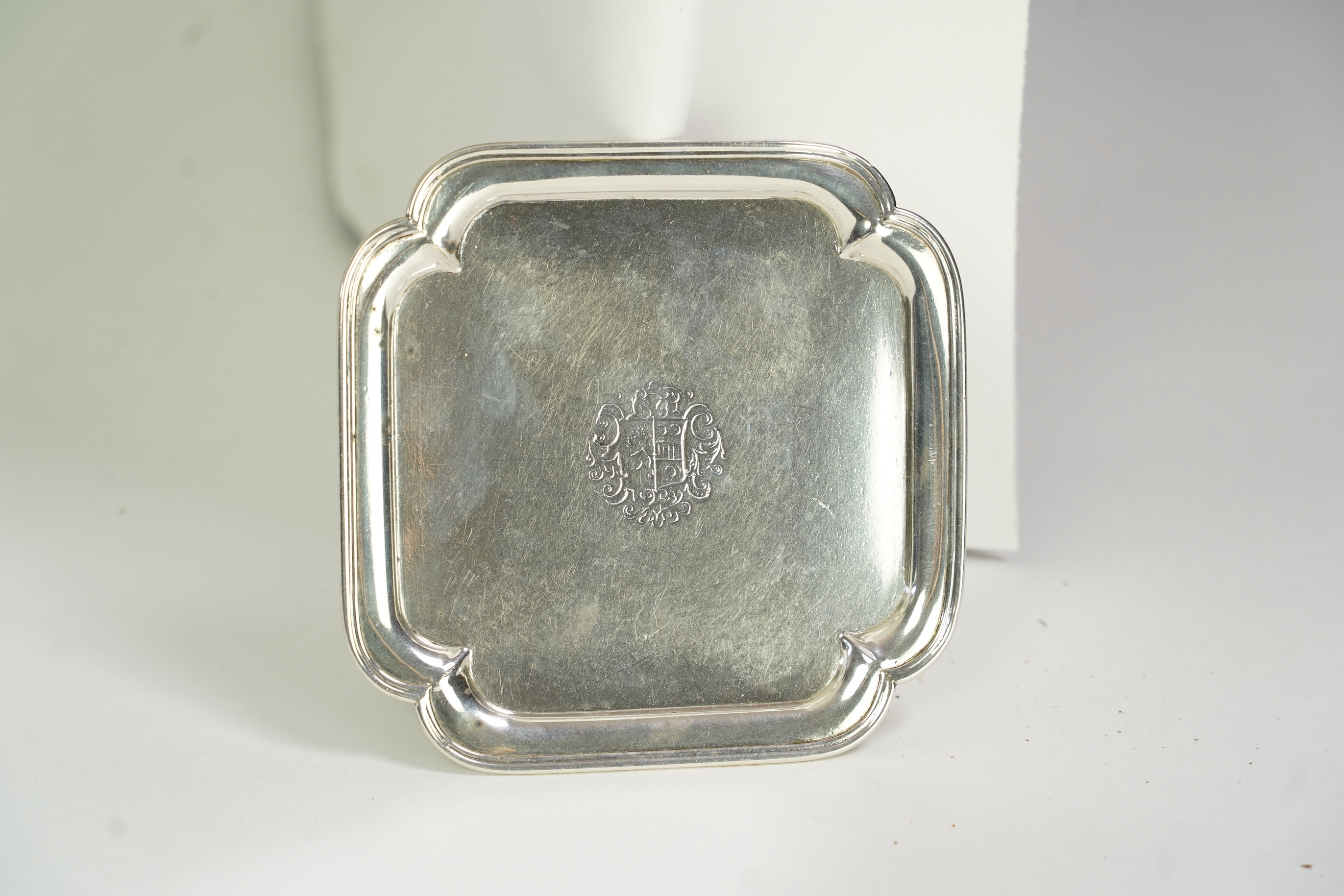 A George I silver waiter, by Edward Cornock